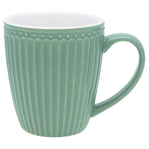 GreenGate - Tasse - Henkeltasse - Kaffeetasse - Mug - Alice - Dusty Green/grün - Porzellan - 300 ml von GreenGate