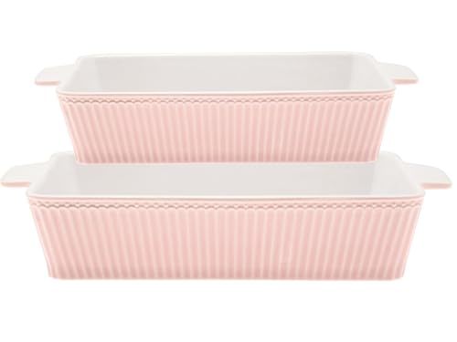 GreenGate [W] Dishes Alice Pale pink Rectangular Set of 2 von GreenGate