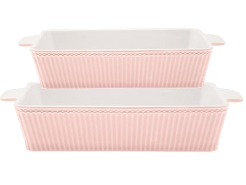 GreenGate [W] Dishes Alice Pale pink Rectangular Set of 2 von GreenGate