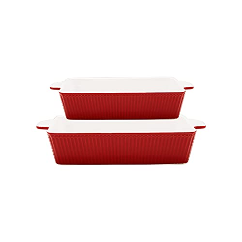 GreenGate [W] Dishes Alice red Rectangular Set of 2 von GreenGate