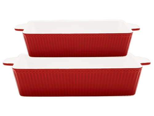 GreenGate [W] Dishes Alice red Rectangular Set of 2 von GreenGate