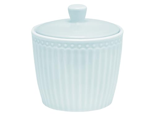 GreenGate Keramik Zuckerdose Alice Blau Zuckertopf Everyday Geschirr Pale Blue Dose von GreenGate