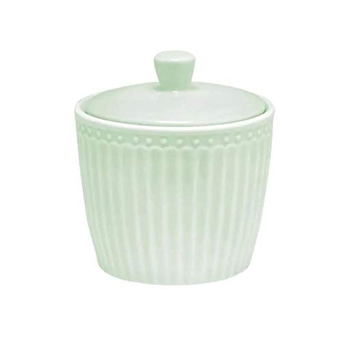 GreenGate Keramik Zuckerdose Alice Grün Zuckertopf Everyday Geschirr Pale Green Dose von GreenGate