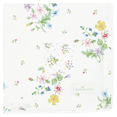 Greengate COTNAPWLFIL0108 Fiola Stoffserviette mit Spitze White 40 x 40 cm von GreenGate