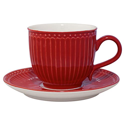 Greengate Tasse mit Untersetzer Alice Red von GreenGate