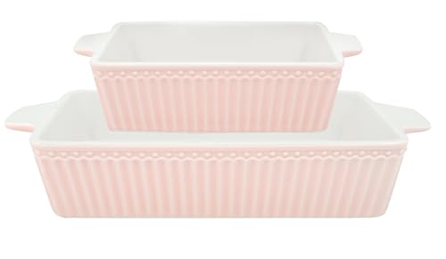 [W] Dishes Alice pale pink rectangular set of 2 small von GreenGate