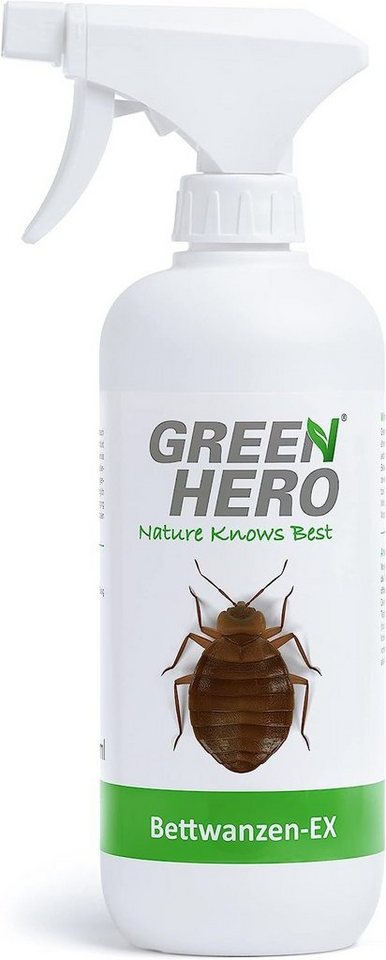 GreenHero Insektenspray Bettwanzen-Ex Spray zur Bettwanzenbekämpfung, 500 ml, Bettwanzen Mittel von GreenHero