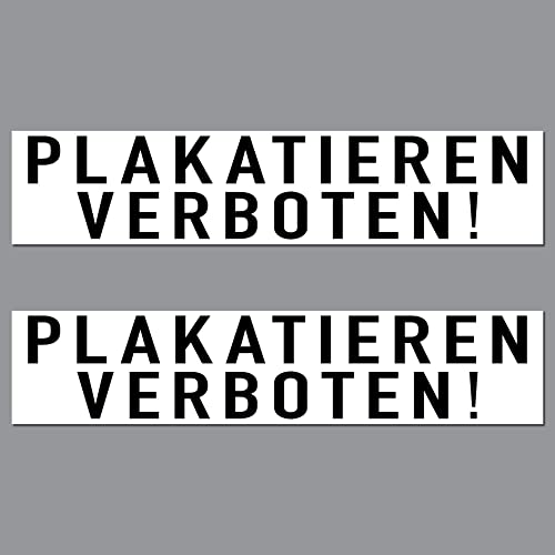 2 Aufkleber 20cm Sticker Plakatieren Verboten Hinweis Wand Tür Sicherungskasten Schild von GreenIT