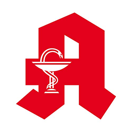 Aufkleber Tattoo A 30cm rot mit Aeskulap Stab Natter Apotheke Symbol Zeichen Logo Deko Folie von GreenIT
