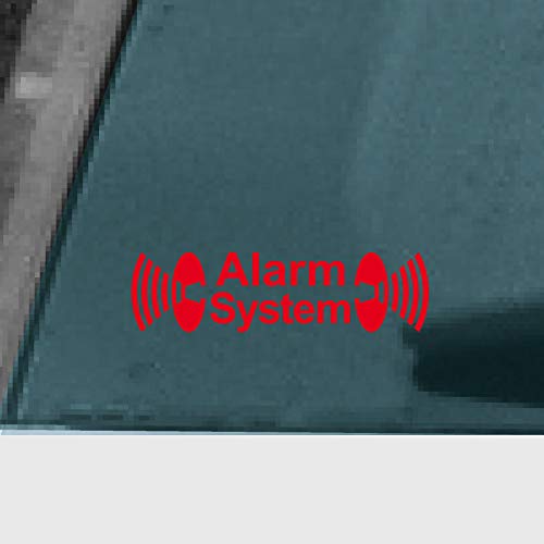 Aufkleber Tattoo Alarm System rot für Außenseite von Glas Scheibe Karosserie Auto Fenster Folie von GreenIT