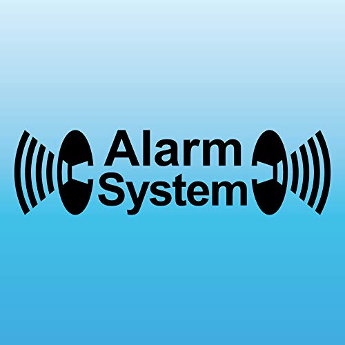 Aufkleber Tattoo Alarm System schwarz gespiegelt für Innenseite von Glas Scheibe Auto Fenster Folie von GreenIT