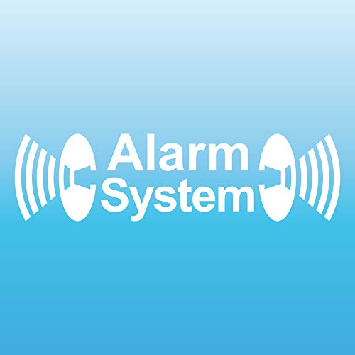 Aufkleber Tattoo Alarm System weiß gespiegelt für Innenseite von Glas Scheibe Auto Fenster Folie von GreenIT