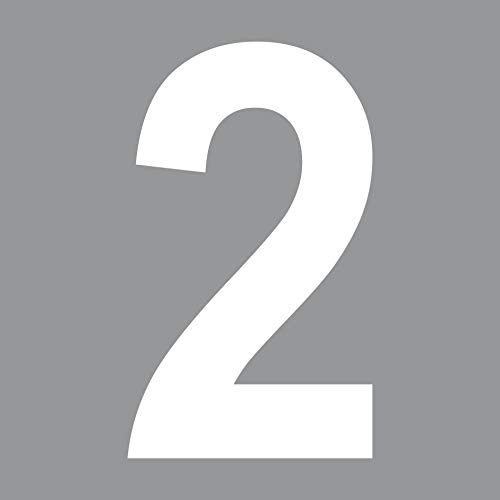 GreenIT 12cm weiss Aufkleber Hausnummer Wunsch Wahl Nr Nummer Zahl Ziffer Buchstabe ABC (Ziffer 2) von GreenIT