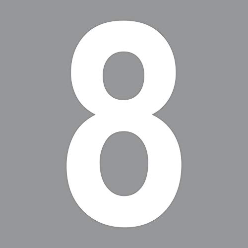 GreenIT 12cm weiss Aufkleber Hausnummer Wunsch Wahl Nr Nummer Zahl Ziffer Buchstabe ABC (Ziffer 8) von GreenIT