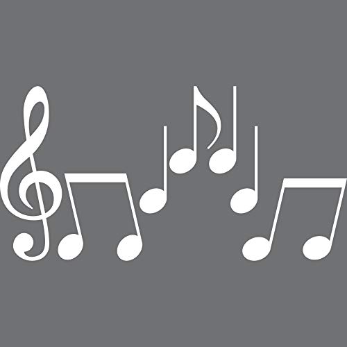 Set M Noten weiß Violinschlüssel Notenschlüssel Aufkleber Tattoo Musik Auto Folie Set M Noten weiß Violinschlüssel Notenschlüssel Aufkleber Tattoo Musik Auto Folie von GreenIT