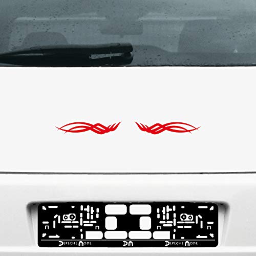 Tribal 45cm rot Aufkleber Arschgeweih Auto Tür Heck Fenster Tattoo Deko Folie von GreenIT