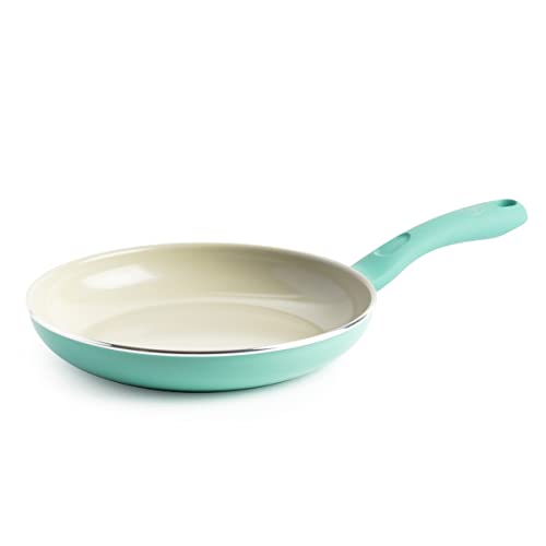 GreenLife CC004287-001 Herzhaftender Sandstein, PFAS-freie Keramik-Antihaftbeschichtung, Bakelit-Griffe, Türkis und Cremefarben von GreenLife