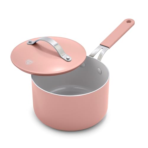 GreenLife Dream 2QT Stielkasserolle mit Deckel, PFAS-frei, PFOA-frei, spülmaschinenfest, ofenfest, kühlbleibender Griff, Dusty Rose GreenLife Dream 2QT Stielkasserolle mit Deckel, PFAS-frei, PFOA-frei, spülmaschinenfest, ofenfest, kühlbleibender Griff, Dusty Rose von GreenLife