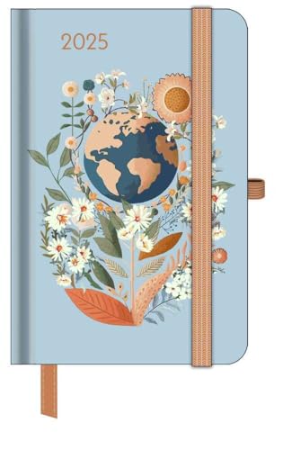 GreenLine - Diary Green Vibes 2025 Taschenkalender, 10x15cm, Kalender im stilvollen Design, praktische Alltagsorganisation für persönliches & berufliches Zeitmanagement von GreenLine