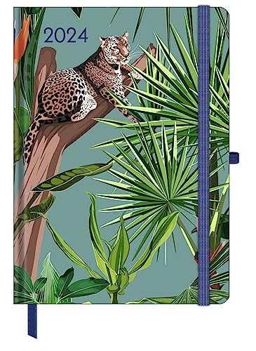 GreenLine Diary Jungle 2024 - Buchkalender - Taschenkalender - 16x22 von GreenLine