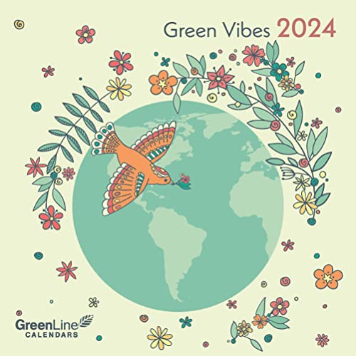 GreenLine Green Vibes 2024 - Wand-Kalender - Broschüren-Kalender - 30x30 - 30x60 geöffnet von GreenLine