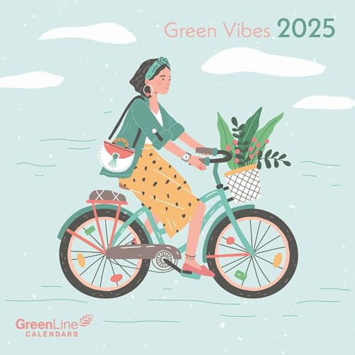 GreenLine Green Vibes 2025 - Wand-Kalender - Broschüren-Kalender - 30x30 - 30x60 geöffnet von GreenLine