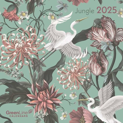 GreenLine Jungle 2025 - Wand-Kalender - Broschüren-Kalender - 30x30 - 30x60 geöffnet von GreenLine