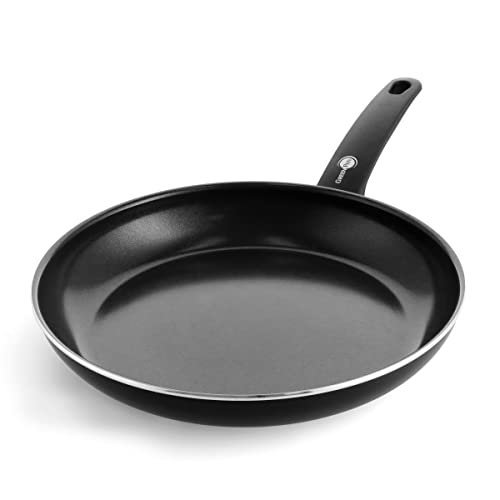 GreenPan Cambridge Bratppfanne (30 cm), gesunde keramische Antihaftbeschichtung, PFAS-frei, induktionsgeeignet, spülmaschinengeeignet, Schwarz von GreenPan
