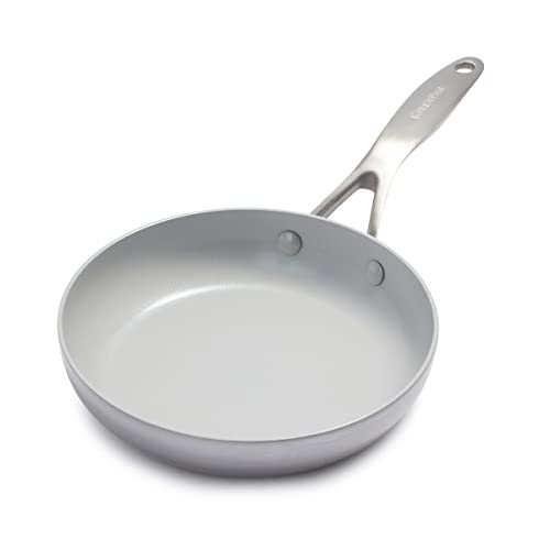 GreenPan Venice Pro Tri-Ply 20cm Bratpfanne, Gesundes Antihaft-Kochgeschirr aus Edelstahl, PFAS-frei, Mehrschichtig, Induktion, Spülmaschinenfest, Backofenfest, Silber von GreenPan