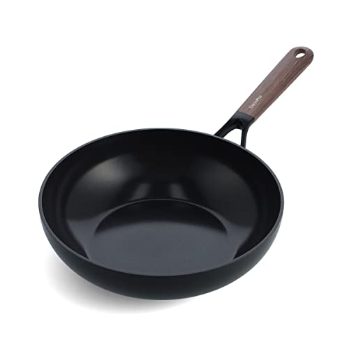 GreenPan Eco-Smartshape Gesunde keramische Antihaft-Wokpfanne, 28 cm, dunkles Holz, PFAS-frei, induktionsgeeignet, spülmaschinenfest, schwarz von GreenPan