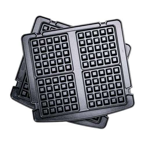 GreenPan Elite Gesunde Keramische Antihaft Belgische Waffelplatten für Kontaktgrill, Abnehmbare Platten, Spülmaschinenfest, Schwarz von GreenPan