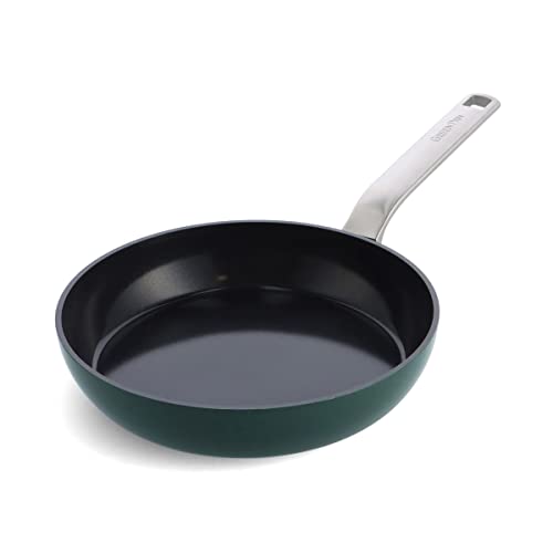 GreenPan Evolution Bratpfanne (24 cm), Hartanodisierte hochwertige gesunde keramische Antihaftbeschichtung, PFAS-frei, induktionsgeeignet, spülmaschinenfest, backofenfest, Tannengrün von GreenPan