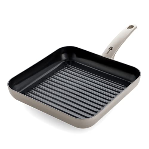 GreenPan Cambridge Rechteckige Grillfpanne (28 cm), gesunde keramische Antihaftbeschichtung, PFAS-frei, induktionsgeeignet, spülmaschinengeeignet, Bronze von GreenPan