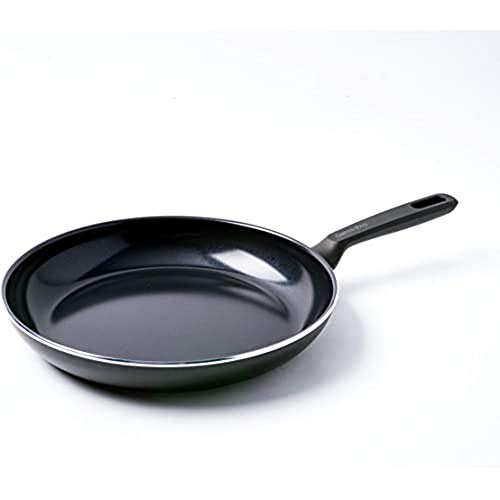GreenPan Memphis Bratpfanne (28 cm), gesunde keramische Antihaftbeschichtung, PFAS-frei, induktionsgeeignet, spülmaschinengeeignet, backofenfest, Schwarz von GreenPan