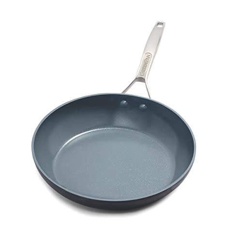 GreenPan Paris Pro Harteloxierte gesunde Keramik-Antihaftbeschichtung, 25,4 cm, PFAS-frei, spülmaschinenfest, Grau von GreenPan