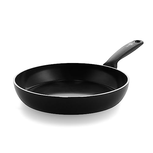 GreenPan Torino Gesunde antihaftbeschichtete Keramik Bratpfanne 28 cm, PFAS-frei, Induktion, Backofenfest bis 160°C, spülmaschinenfest, Schwarz von GreenPan