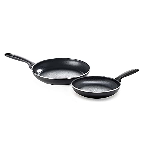 GreenPan, Andorra Keramik Pfannenset, antihaftbeschichtet - 24 cm + 30 cm, Schwarz von GreenPan