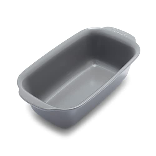 GreenPan Premiere Ovenware gesunde Keramik-Antihaftbeschichtung, 0,5 kg, Kastenbackform, Aluminiumguss, verwindungsfrei, grillfest bis 250 °C, spülmaschinenfest, PFAS-frei, Grau von GreenPan