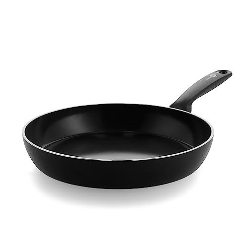 GreenPan Torino Gesunde antihaftbeschichtete Keramik Bratpfanne 30 cm, PFAS-frei, Induktion, Backofenfest bis 160°C, spülmaschinenfest, Schwarz von GreenPan