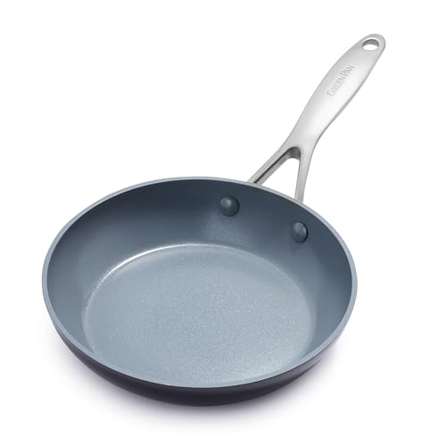 GreenPan Valencia Pro Harteloxierte Gesunde Keramik Antihaft Bratpfanne 20 cm, PFAS-frei, Induktion, Spülmaschinenfest, Backofenfest, Grau von GreenPan