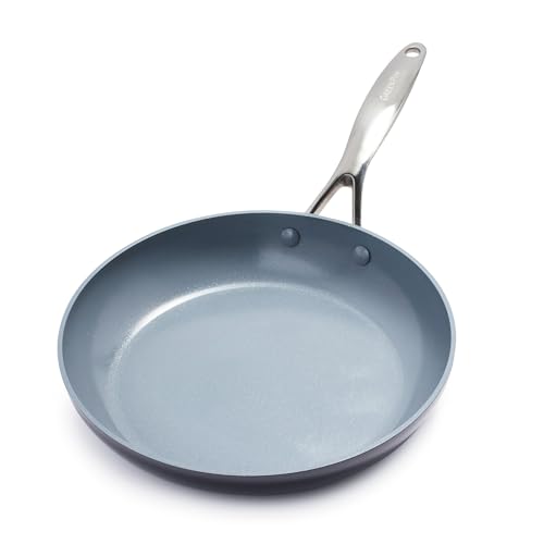 GreenPan Valencia Pro Harteloxierte Gesunde Keramik Antihaft 28 cm Bratpfanne, PFAS-frei, Edelstahl-Griff, Induktion, Spülmaschinenfest, Backofenfest, Grau von GreenPan