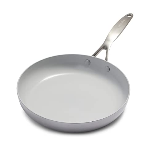 GreenPan Venice Pro Tri-Ply 26cm Bratpfanne, Gesundes Antihaft-Kochgeschirr aus Edelstahl, PFAS-frei, Mehrschichtig, Induktion, Spülmaschinenfest, Backofenfest, Silber von GreenPan