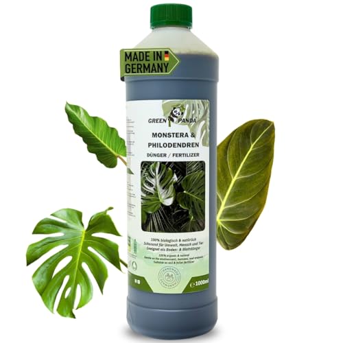 GreenPanda BIO Monstera Dünger & Philodendron Dünger - 1L Blatt-Boost Dünger für Monstera - Flüssigdünger für Zimmer - & Balkonpflanzen - Konzentriert (1000ml) von GreenPanda