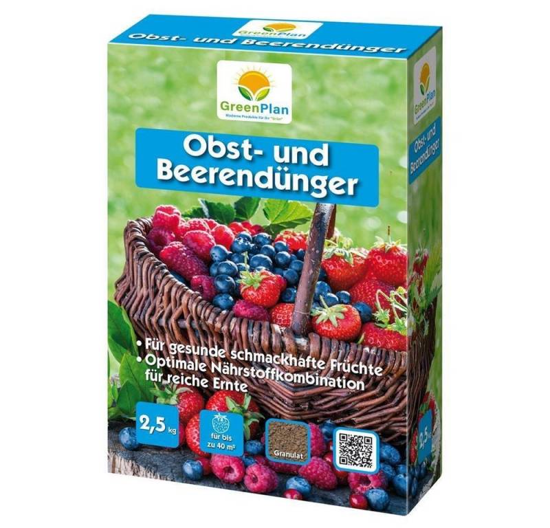 GreenPlan Obstdünger Beerendünger 2,5 kg Früchtedünger NPK-Dünger 9+4+8(2) von GreenPlan