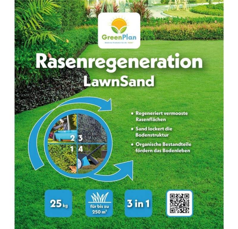 GreenPlan Rasendünger Lawnsand Rasenregeneration Rasendünger 25 kg NPK-Dünger von GreenPlan