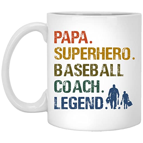 Baseball Coach Papa Tasse – Baseball Coach Papa Legend Tasse – Baseball Manager Vatertag Kaffeebecher – Baseball Tasse – Geschenk für Papa 313 ml von GreenStar Gifts