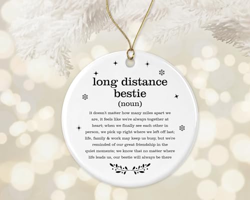 Long Distance Bestie Christmas Ornament, Long Distance Bestie Definition Dictionary Gift, Best Long Distance Bestie Ever, Christmas Ornament Gift For Long Distance Bestie Printed on Both Sides von GreenStar Gifts