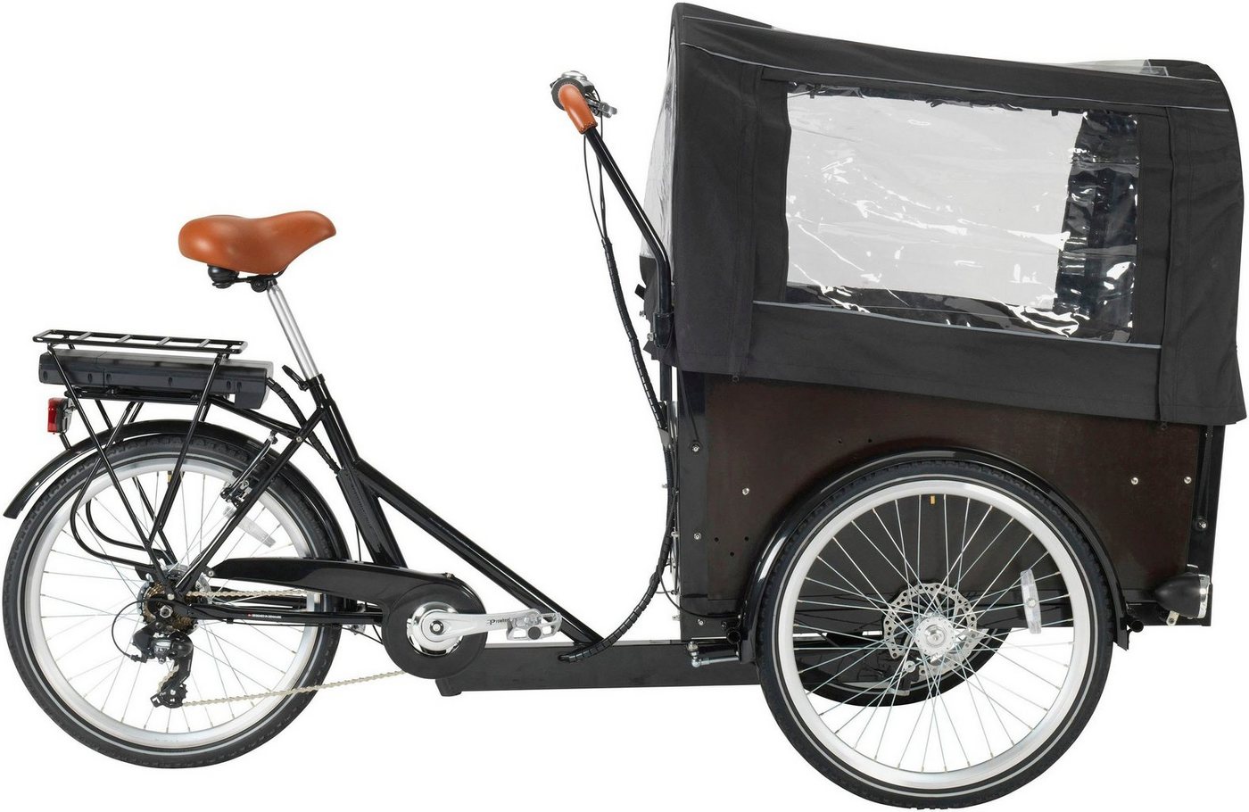 GreenStreet E-Bike Elektrolastenrad E-Cargo, 7 Gang Shimano Acera Schaltwerk, Kettenschaltung, Heckmotor, 468 Wh Akku von GreenStreet