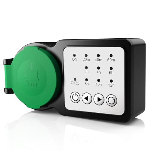 GreenSun Zeitschaltuhr Steckdose Outdoor Zeitschaltuhr Aussenbereich - Timer Steckdose außen Countdown Timer für Lichter, Poolpumpen, Weihnachtsdeko, Garten IP44 Grün GreenSun Zeitschaltuhr Steckdose Outdoor Zeitschaltuhr Aussenbereich - Timer Steckdose außen Countdown Timer für Lichter, Poolpumpen, Weihnachtsdeko, Garten IP44 Grün von GreenSun