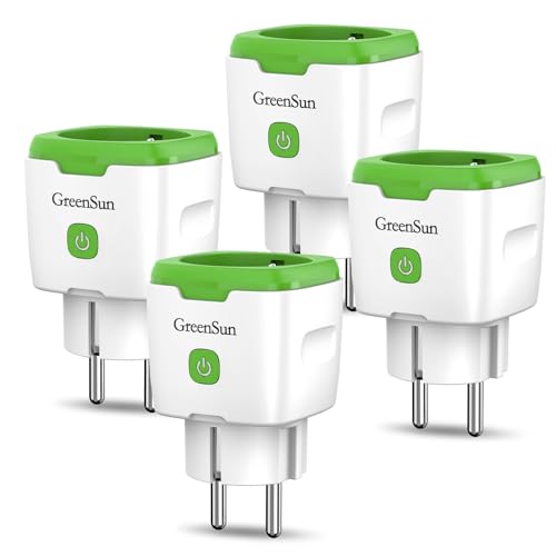 WLAN Steckdose GreenSun Stromzähler für Steckdose 4x Stromverbrauchsmesser Steckdose Stromzähler Zeitschaltuhr Steckdose Alexa Steckdose Smart Steckdose VeSync Smarte Steckdose Wifi Steckdose von GreenSun